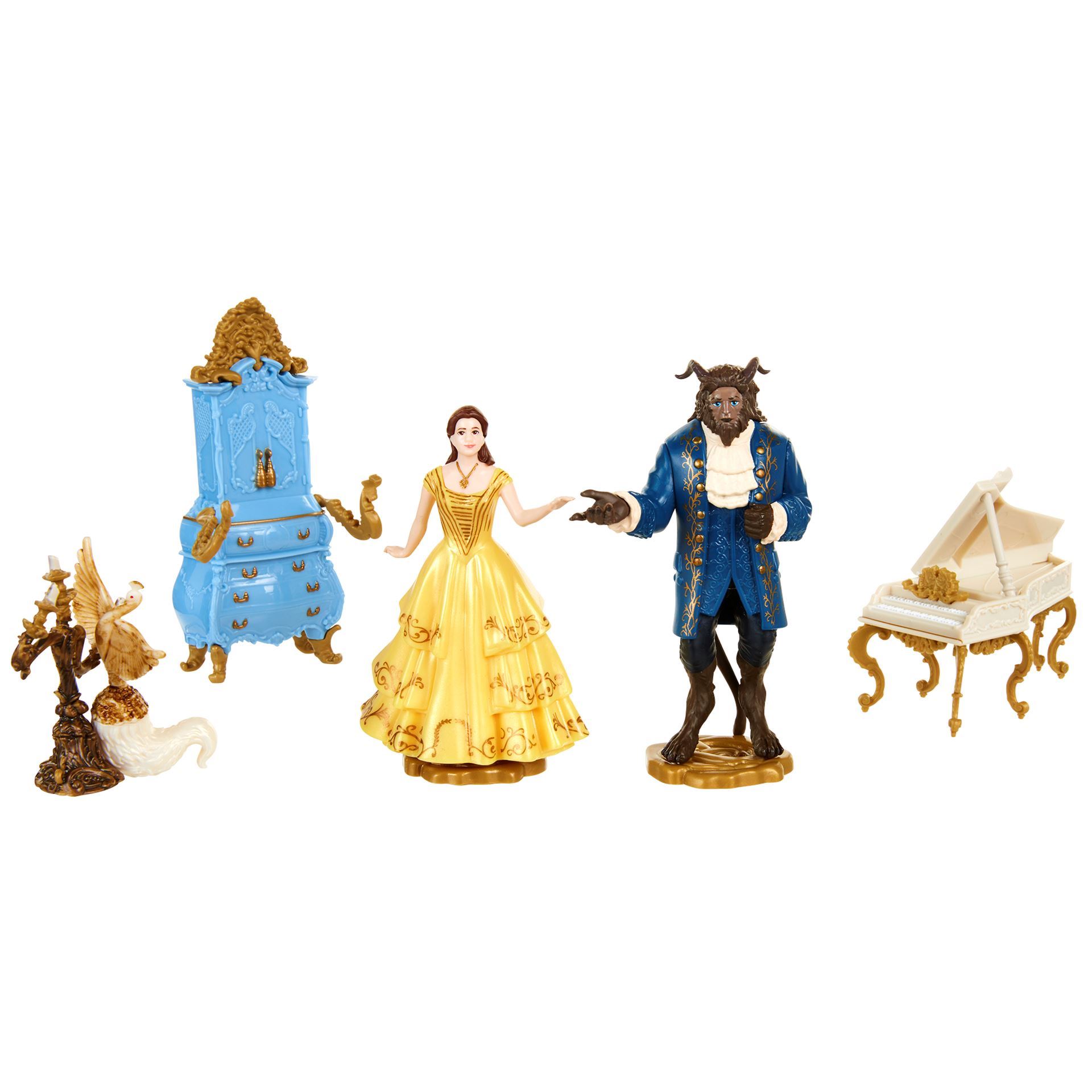 Set de figuras de la Bella y la Bestia Disney
